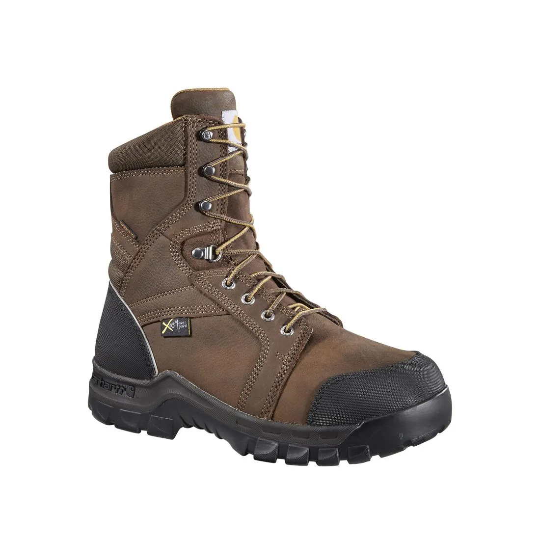 8" Rugged Flex Waterproof MG Composite Toe Work Boot Brown