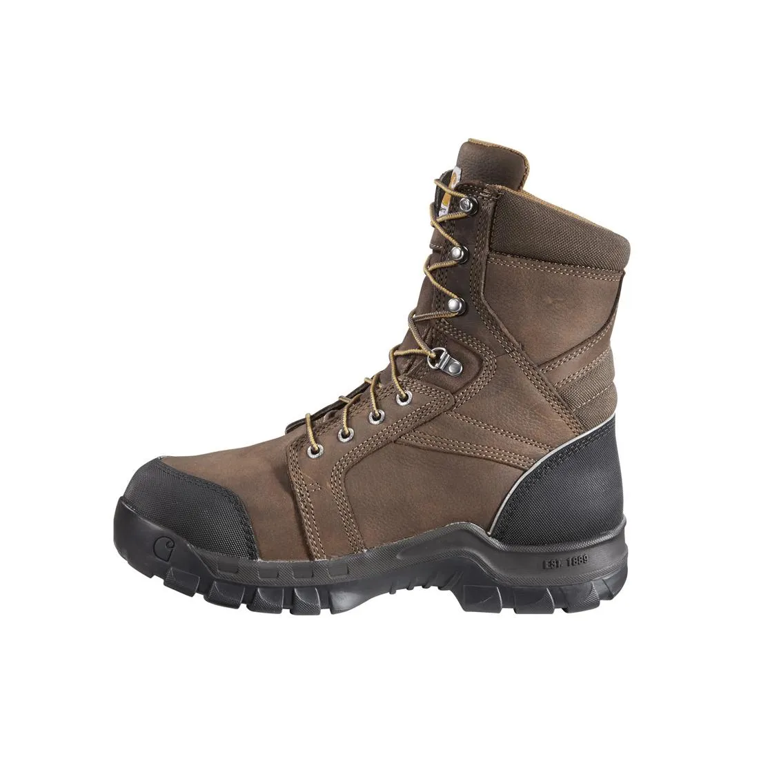 8" Rugged Flex Waterproof MG Composite Toe Work Boot Brown