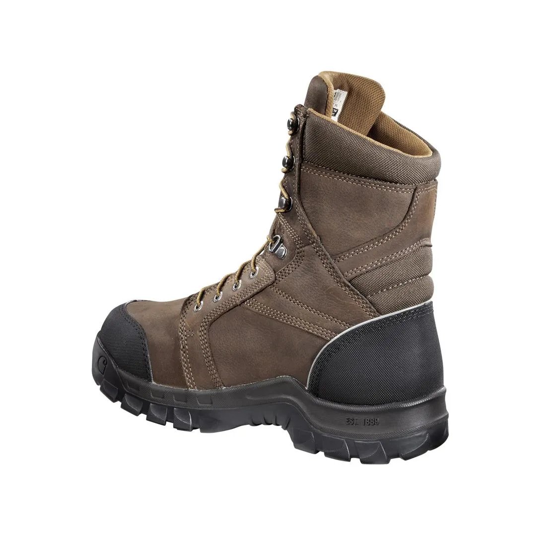 8" Rugged Flex Waterproof MG Composite Toe Work Boot Brown