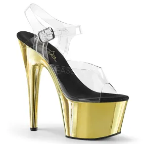 Adore-708 Gold Chrome, 7" Heels