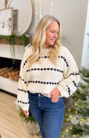 Allison Striped Relaxed Fit Knit Sweater