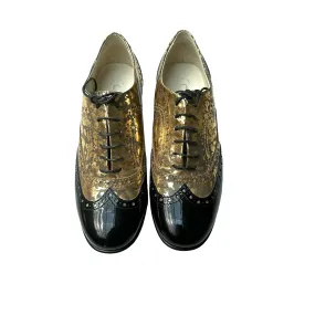 Black & Gold Loafers - 7.5