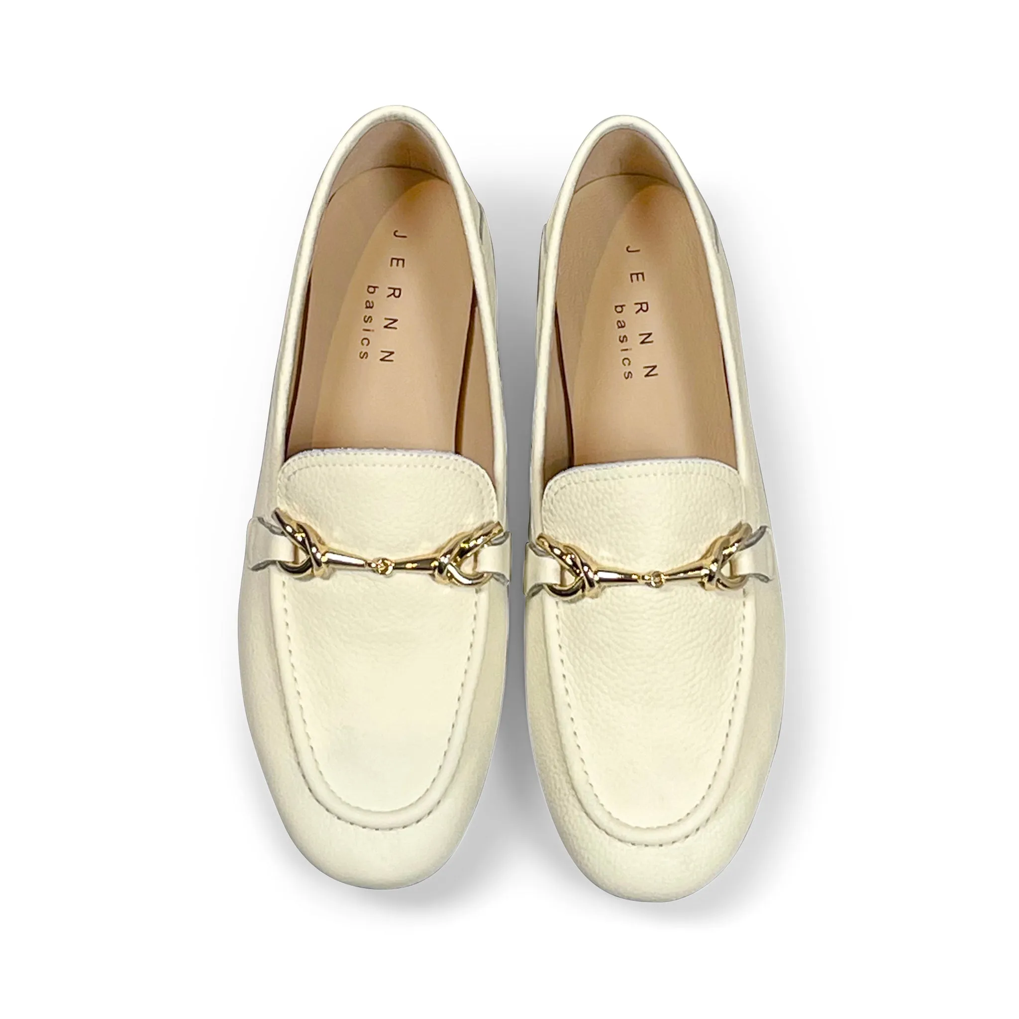 Classic Italian leather loafers with buckle