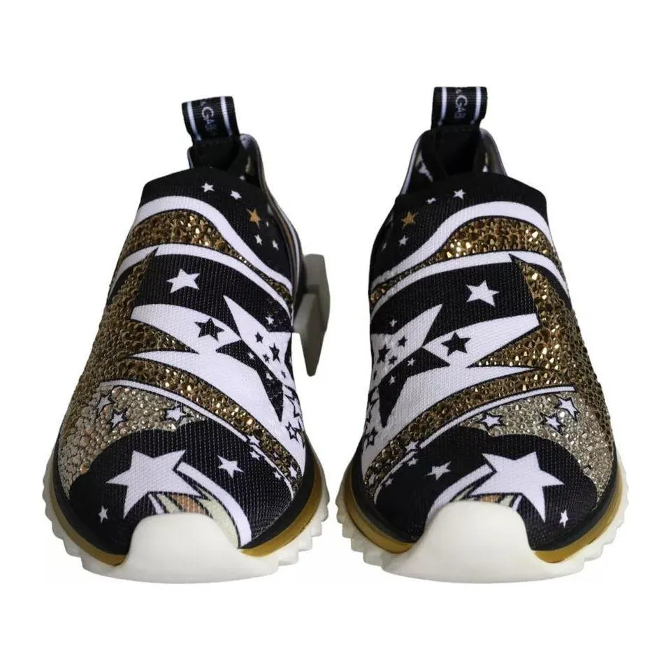 Dolce & Gabbana Multicolor Comet Star Print Sorrento Sneakers Shoes