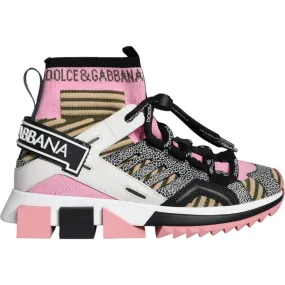 Dolce & Gabbana Multicolor Sorrento Socks Logo Sneakers Shoes