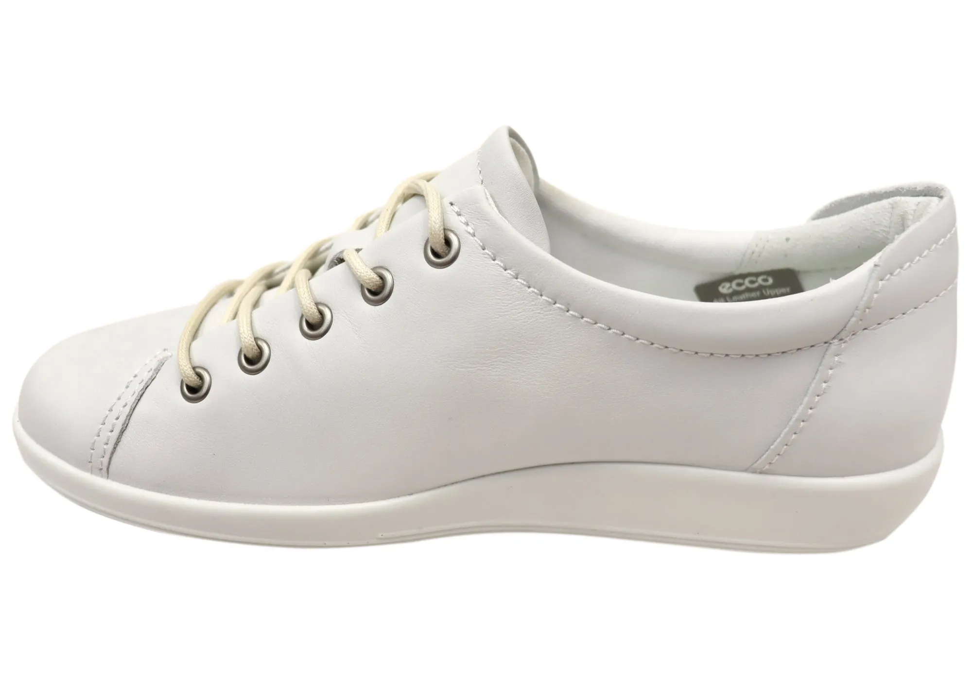 ECCO Womens Comfortable Leather Soft 2.0 Sneakers Shoes