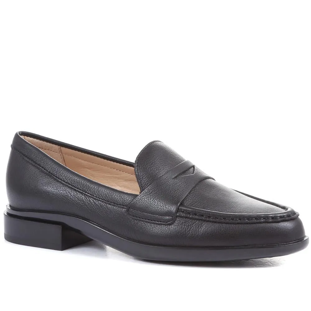 Gessa Leather Penny Loafers - GESSA / 323 117