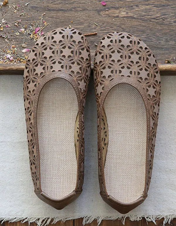 Handmade Comfortable Hollow Summer Flats