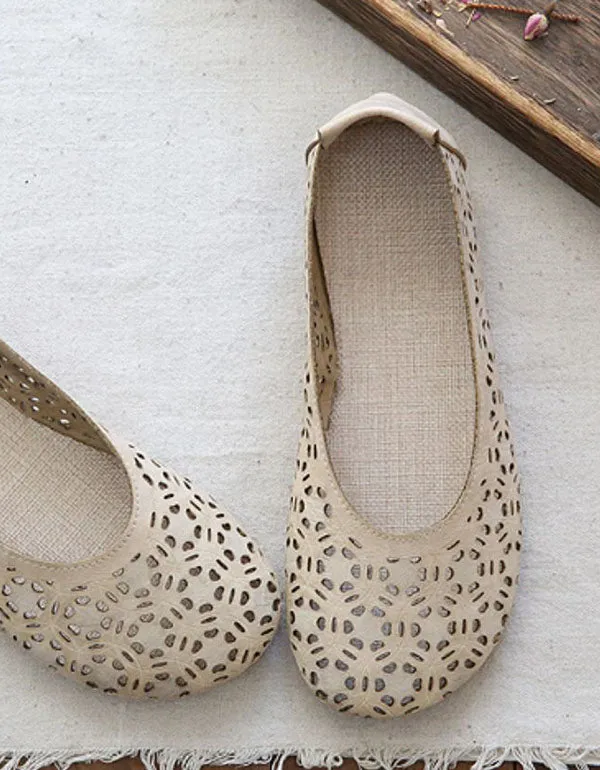 Handmade Comfortable Hollow Summer Flats