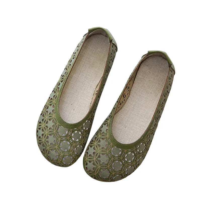 Handmade Comfortable Hollow Summer Flats