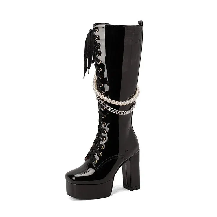 High Boots Over the Knee - Sleek and Stylish Women's Footwear