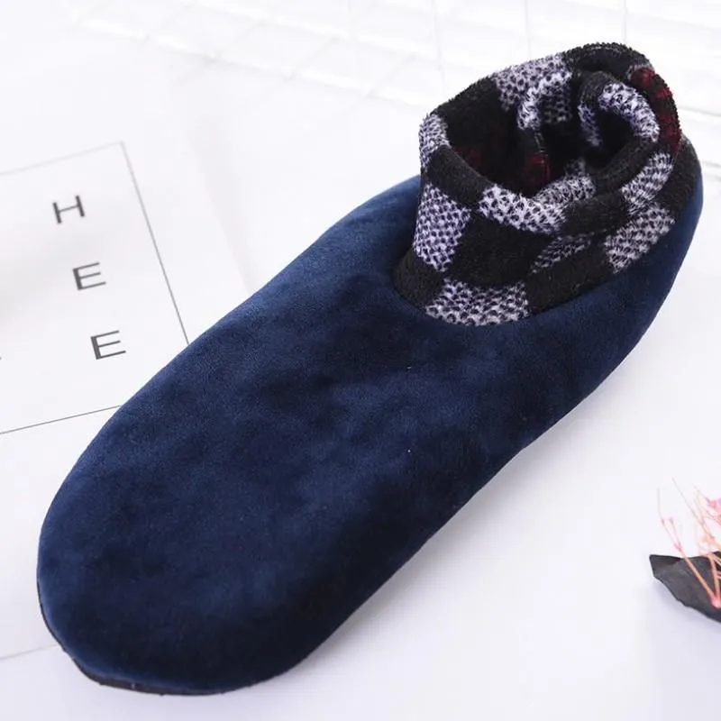 Indoor Non-slip Thermal Slipper Socks Women Leopard