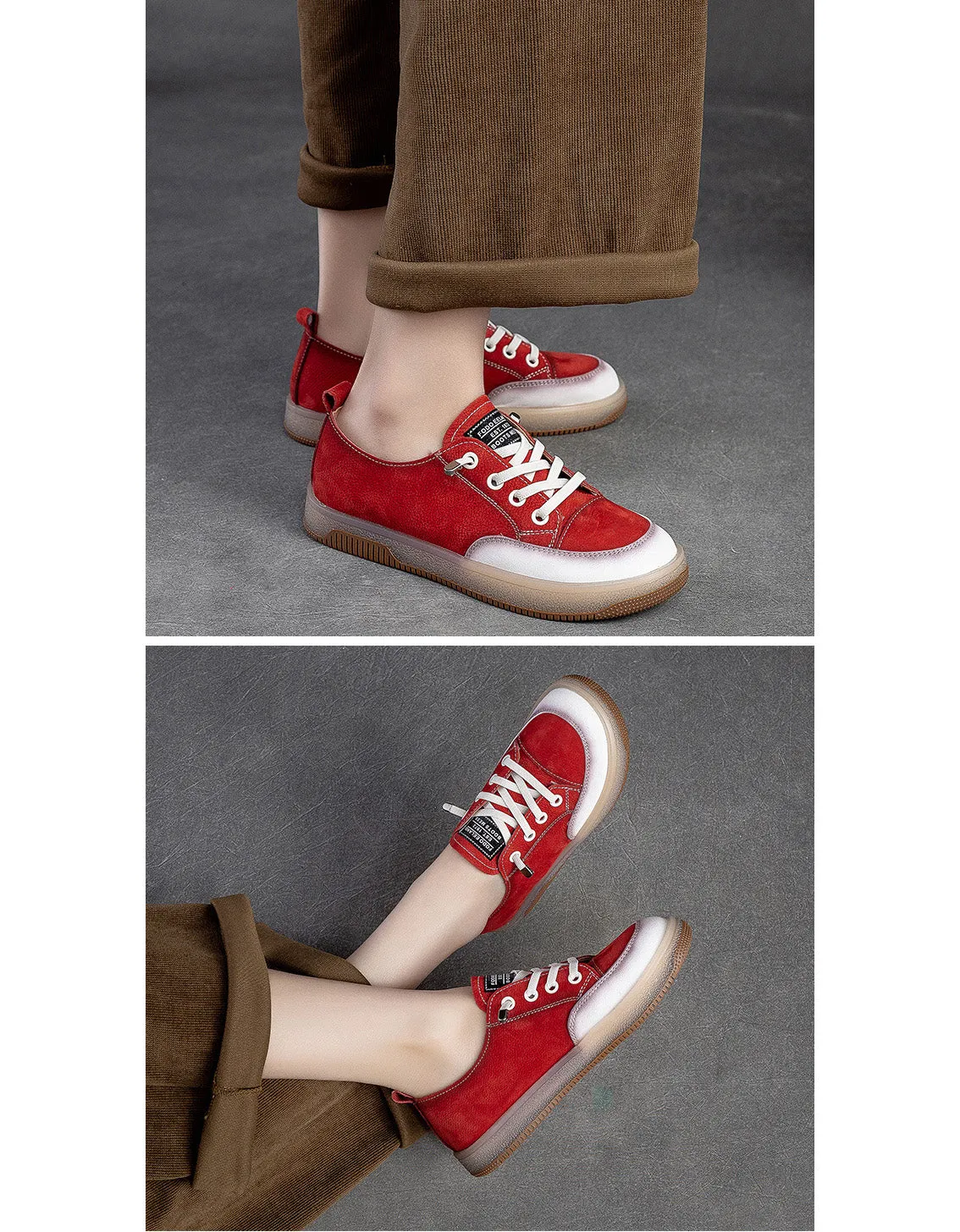 Lace-up Comfortable Suede Casual Sneakers