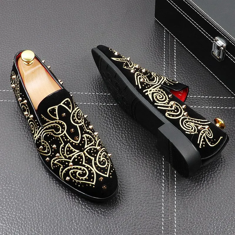 Luxury Breathable Rivets Smoking Loafers