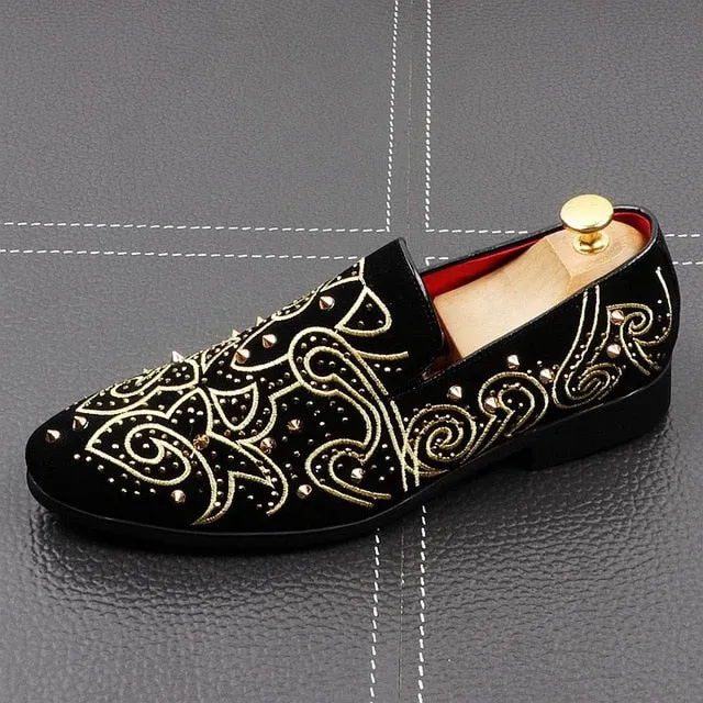 Luxury Breathable Rivets Smoking Loafers