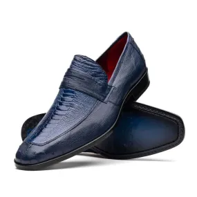 MARCO DI MILANO Fangio Denim Blue Classic Penny Loafer