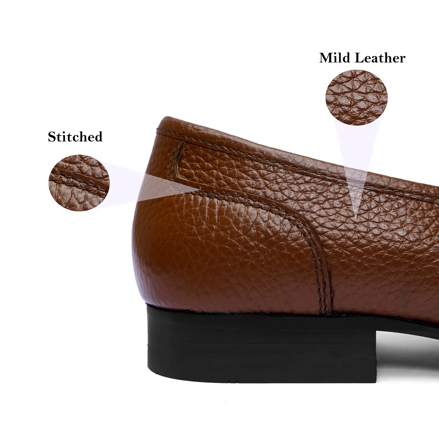 Most Comfortable Loafer In Textured Tan Leather