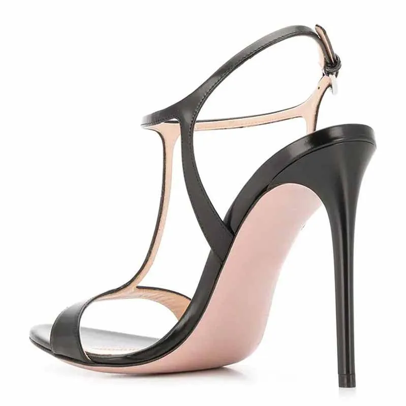 Open Toe Ankle Strap Stiletto Heel Dress Sandals Elegant Wedding Party Shoes