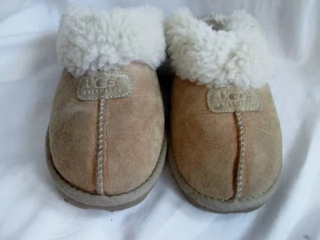 Womens UGG AUSTRALIA 5125 COQUETTE Sheepskin Clog Shoe 8 CHESTNUT BROWN Slipper Shearling