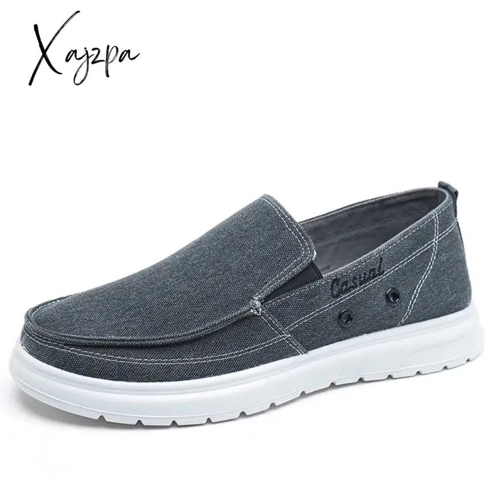 Xajzpa - Men Sneakers Brand Summer Breathable Luxury Outdoor Sneakers Men's Vulcanize Shoes Moccasins Designer Canvas Men's Canvas Shoes