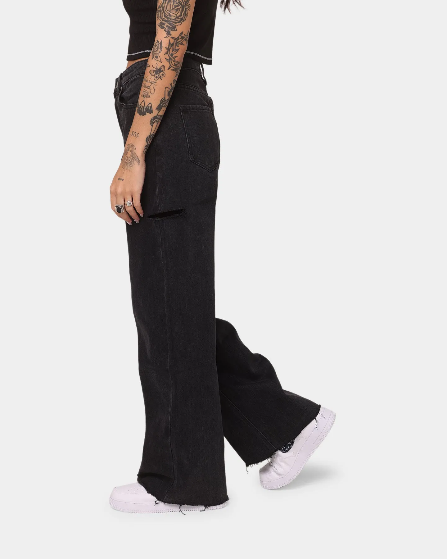 XXIII Women's Roro Wide Leg Jeans Black