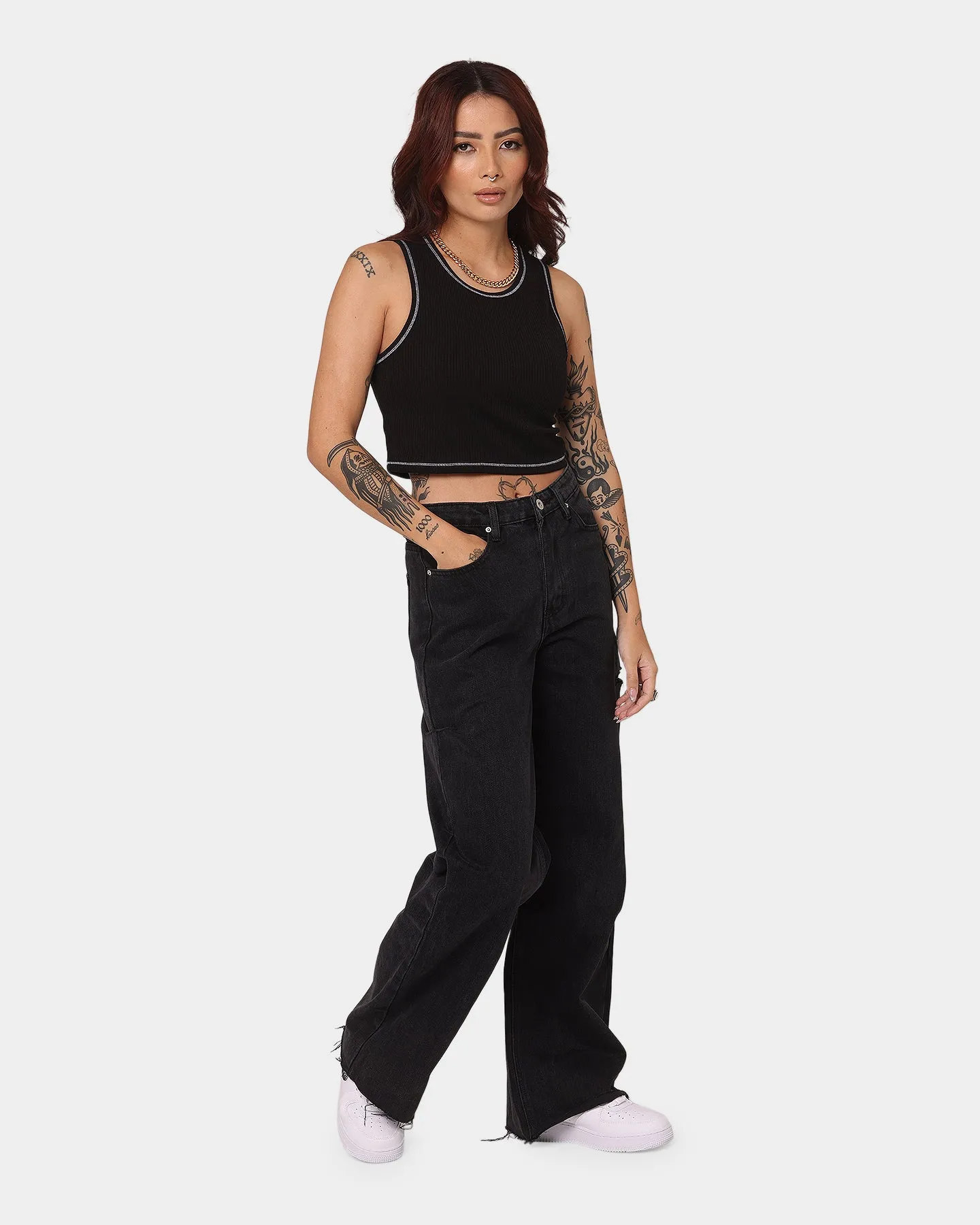 XXIII Women's Roro Wide Leg Jeans Black